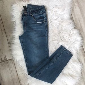 High rise skinny jeans